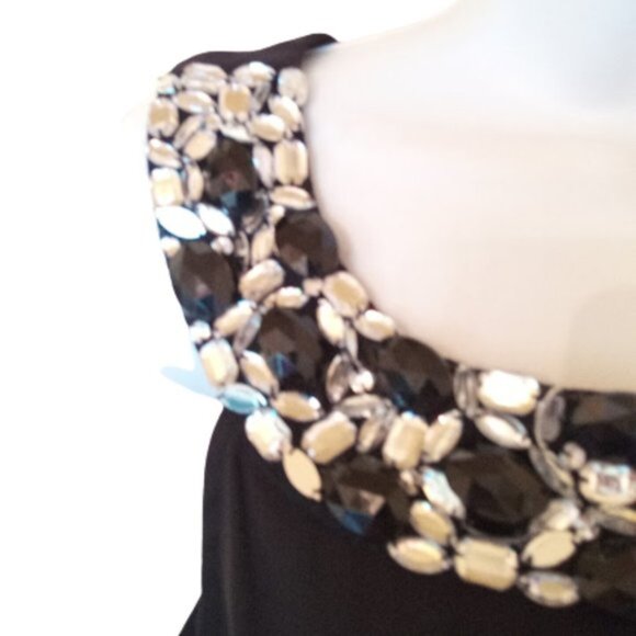 Bejeweled Little Black Dress Size 12 - Picture 3 of 6